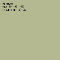 #B4B991 - Heathered Gray Color Image